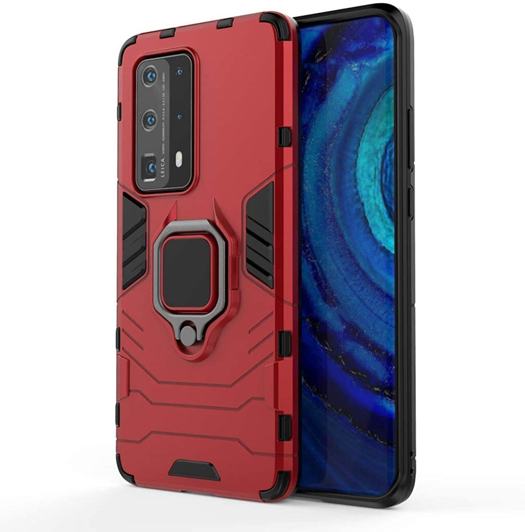 Huawei P40 Pro Plus Rugged Tough Case Shockproof Hybrid Cover RED