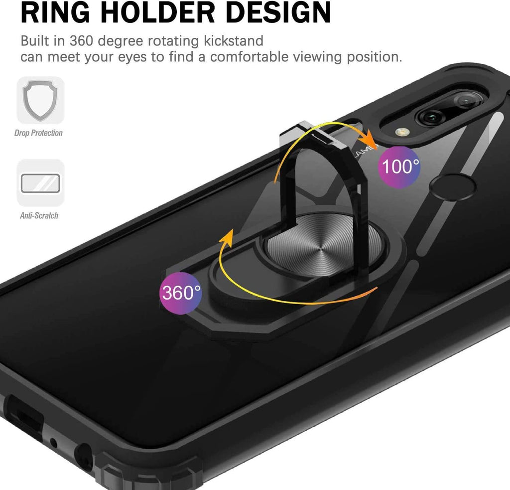 Huawei Y6s Rugged Tough Case Shockproof Hybrid Cover BLACK
