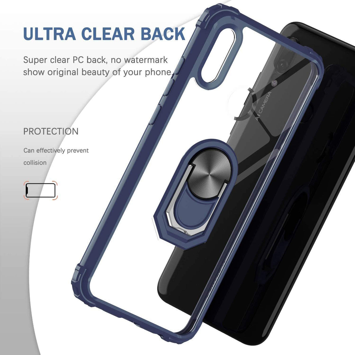 Huawei Y6s Rugged Tough Case Shockproof Hybrid Cover BLUE
