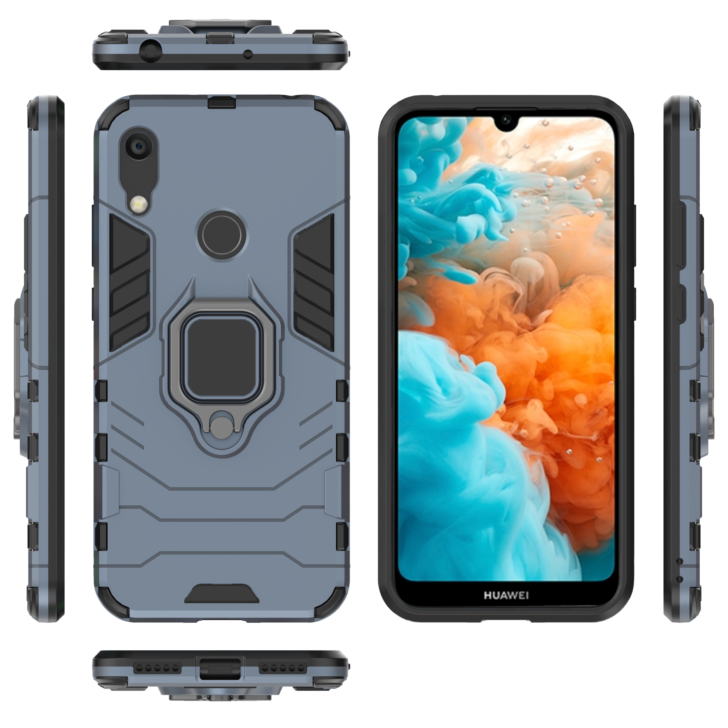 Huawei Y6S Rugged Tough Case Shockproof Hybrid Cover BLUE