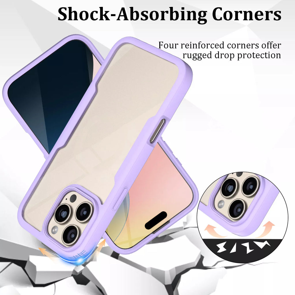 iPhone 16 Pro Case With Built-in Screen Protector PURPLE