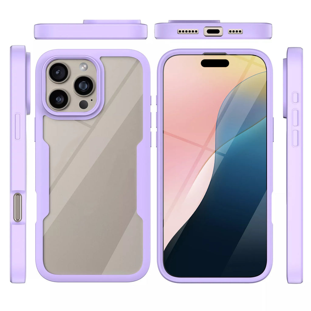 iPhone 16 Pro Case With Built-in Screen Protector PURPLE
