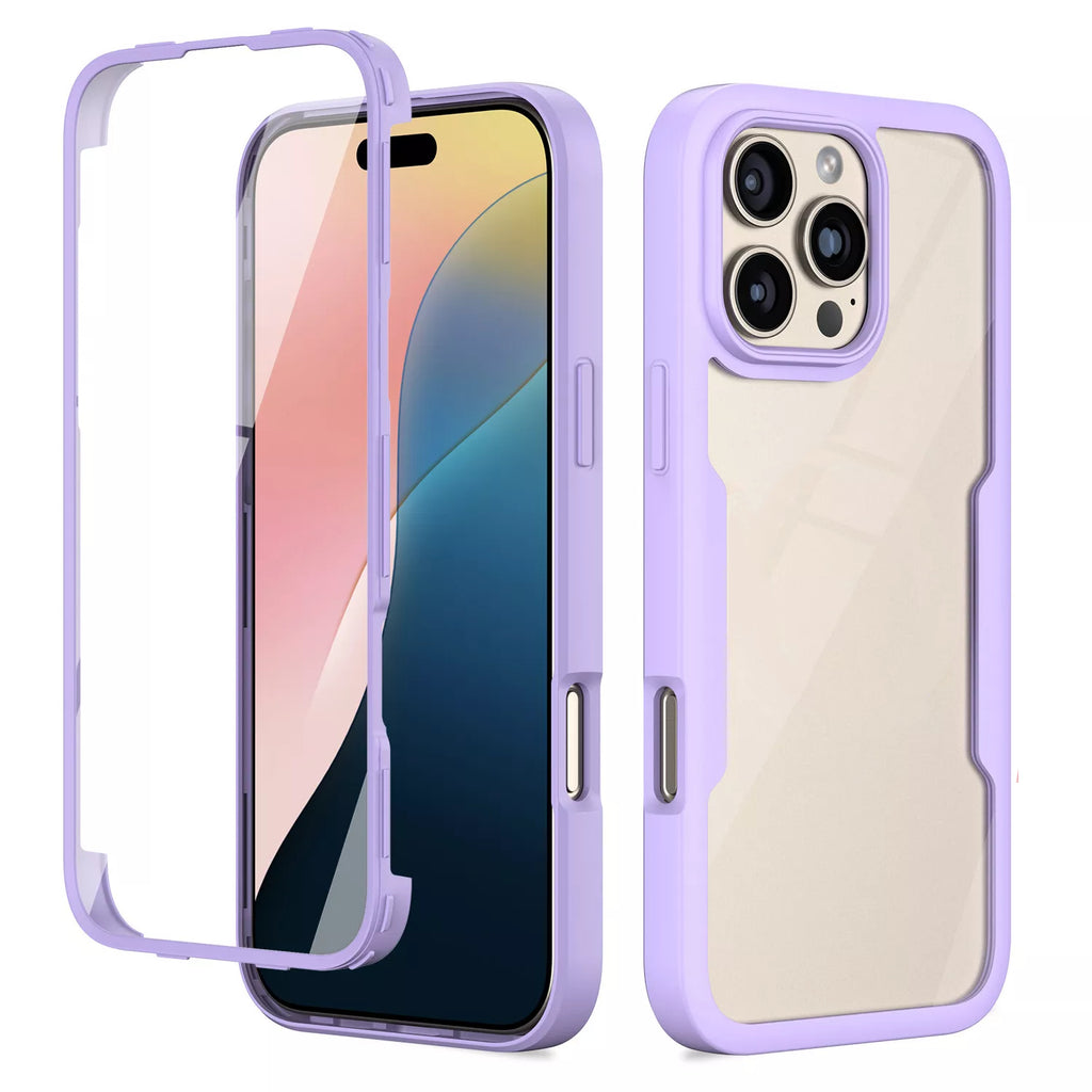 iPhone 16 Pro Case With Built-in Screen Protector PURPLE