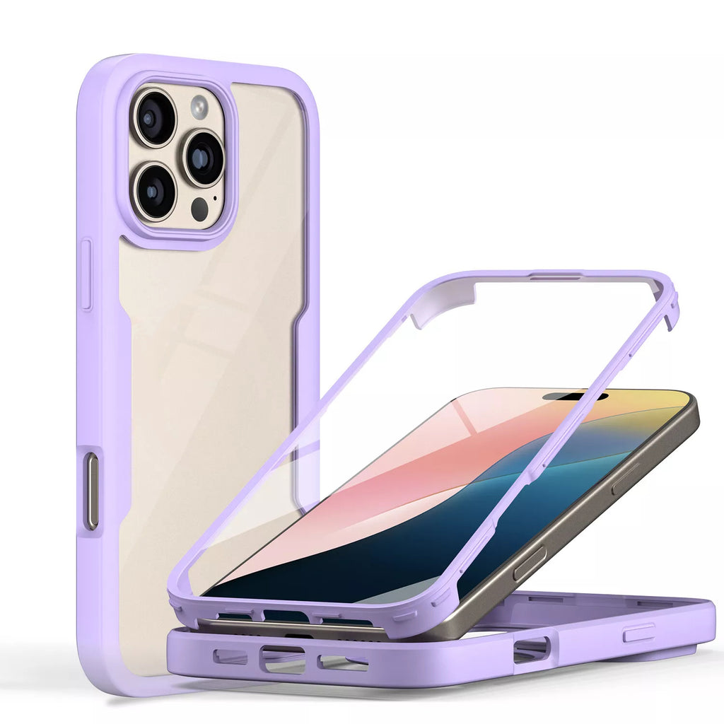 iPhone 16 Pro Case With Built-in Screen Protector PURPLE