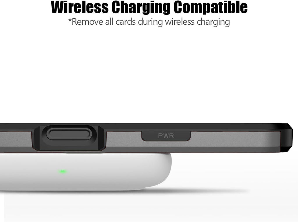 iPhone 16 Shockproof Wallet Case Card Cover GREY
