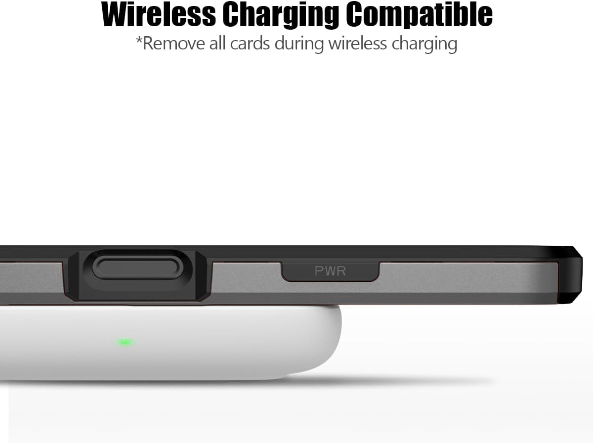 iPhone 16 Shockproof Wallet Case Card Cover GREY