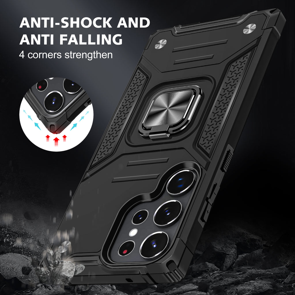 Samsung Galaxy S22 Ultra Rugged Tough Case Shockproof Hybrid Cover BLACK