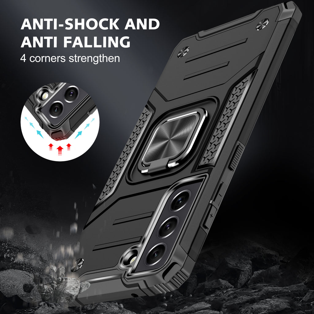 Samsung Galaxy S21 Plus Rugged Tough Case Shockproof Hybrid Cover BLACK
