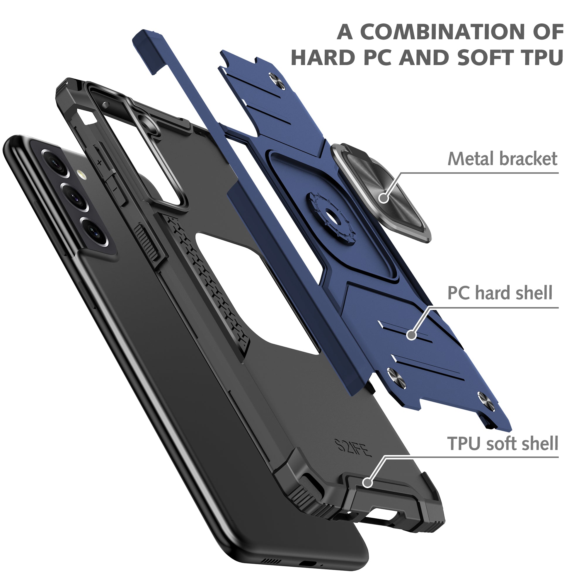 Samsung Galaxy S22 Plus Rugged Tough Case Shockproof Hybrid Cover BLUE