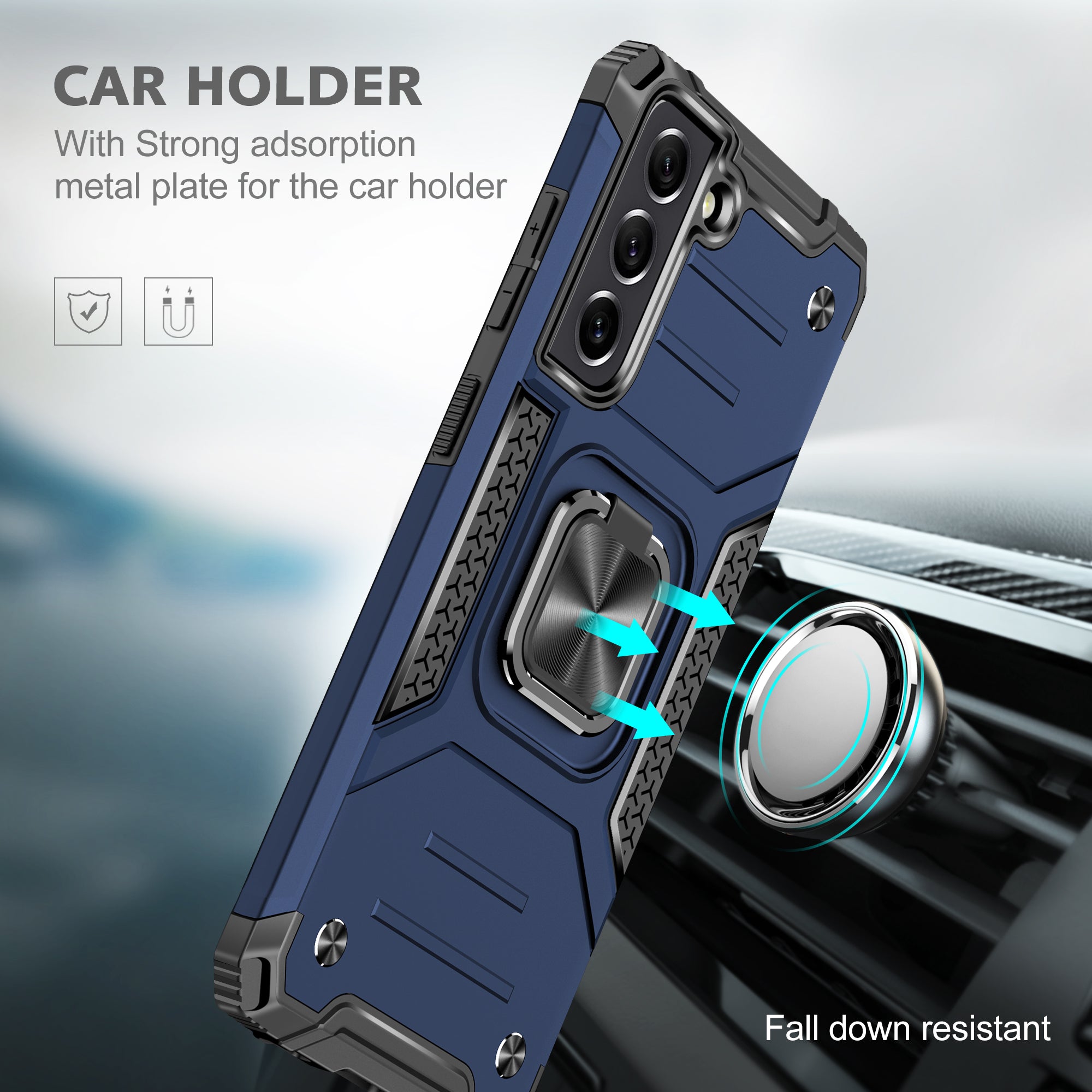 Samsung Galaxy S22 Plus Rugged Tough Case Shockproof Hybrid Cover BLUE