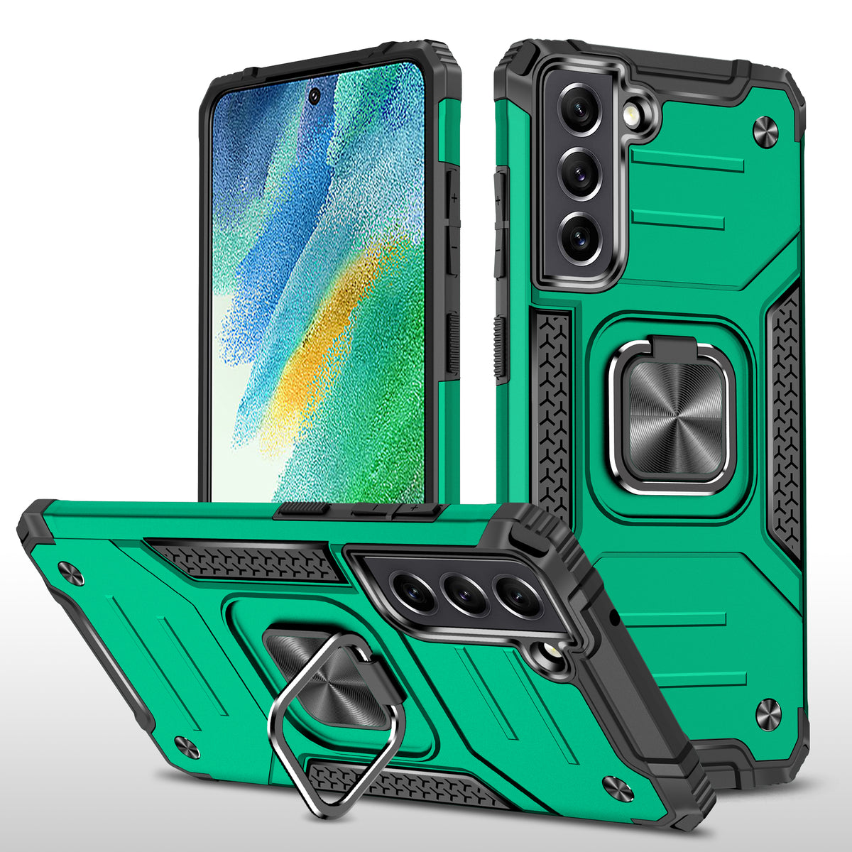 Samsung Galaxy S21 Plus Rugged Tough Case Shockproof Hybrid Cover DARK GREEN