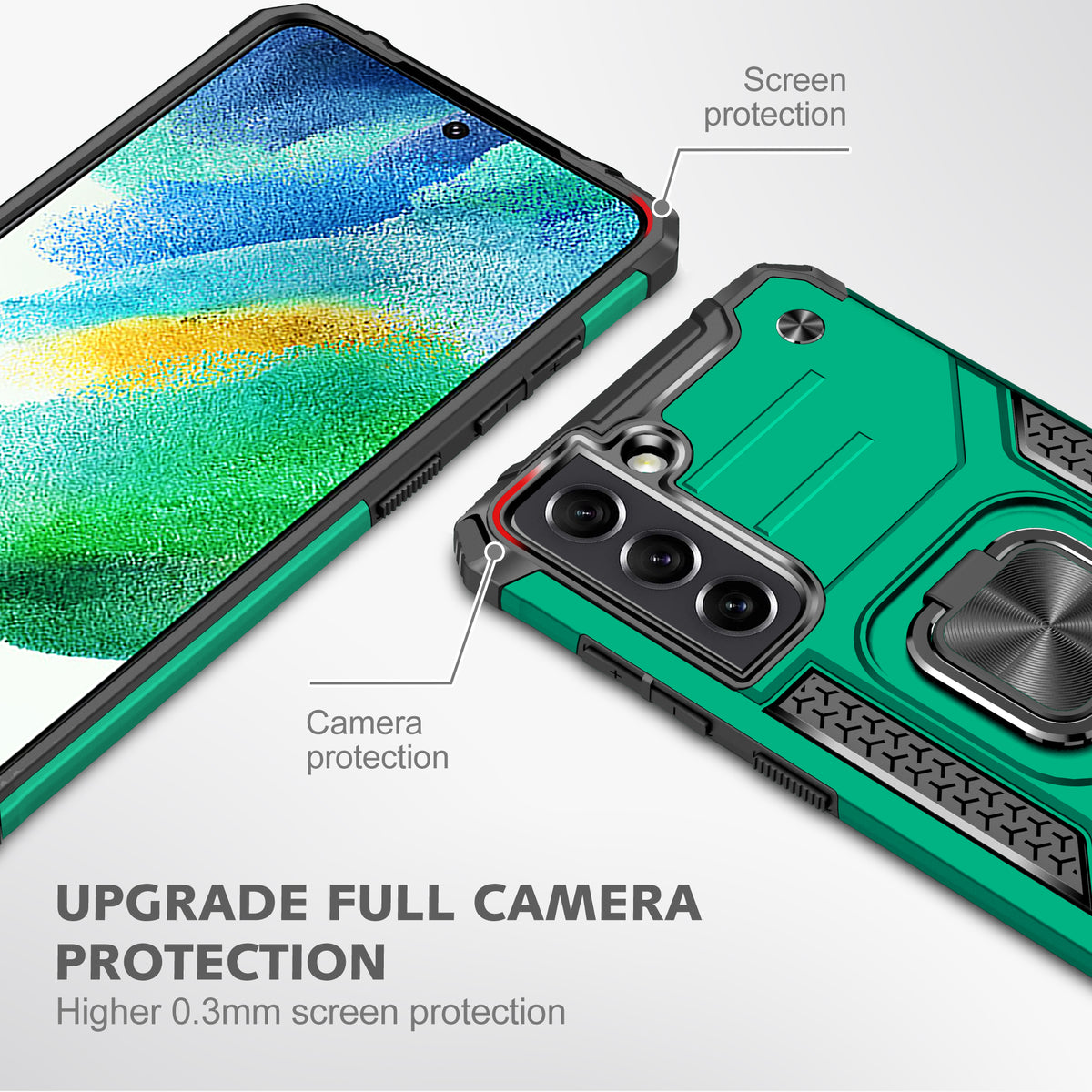 Samsung Galaxy S21 Plus Rugged Tough Case Shockproof Hybrid Cover DARK GREEN