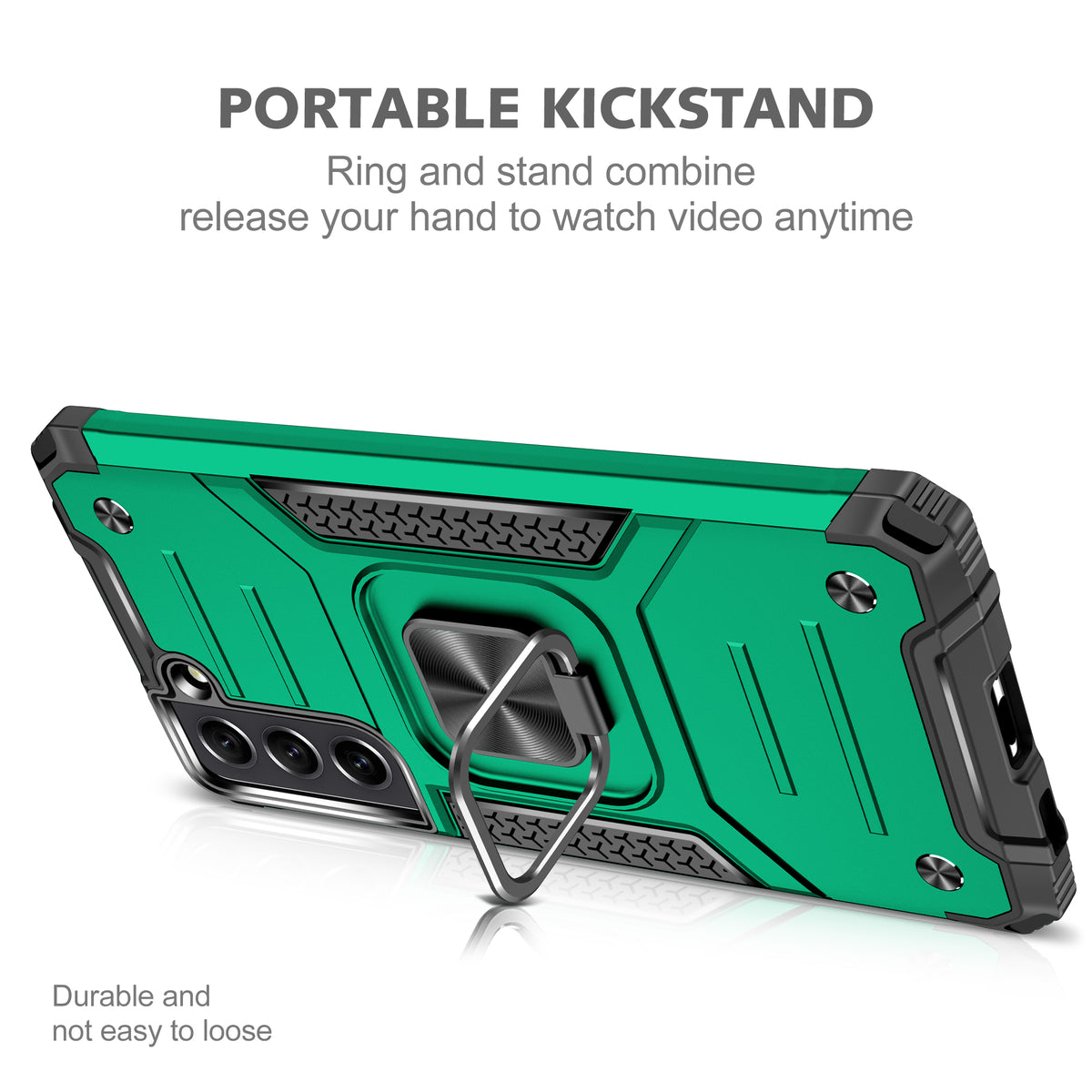 Samsung Galaxy S21 Plus Rugged Tough Case Shockproof Hybrid Cover DARK GREEN