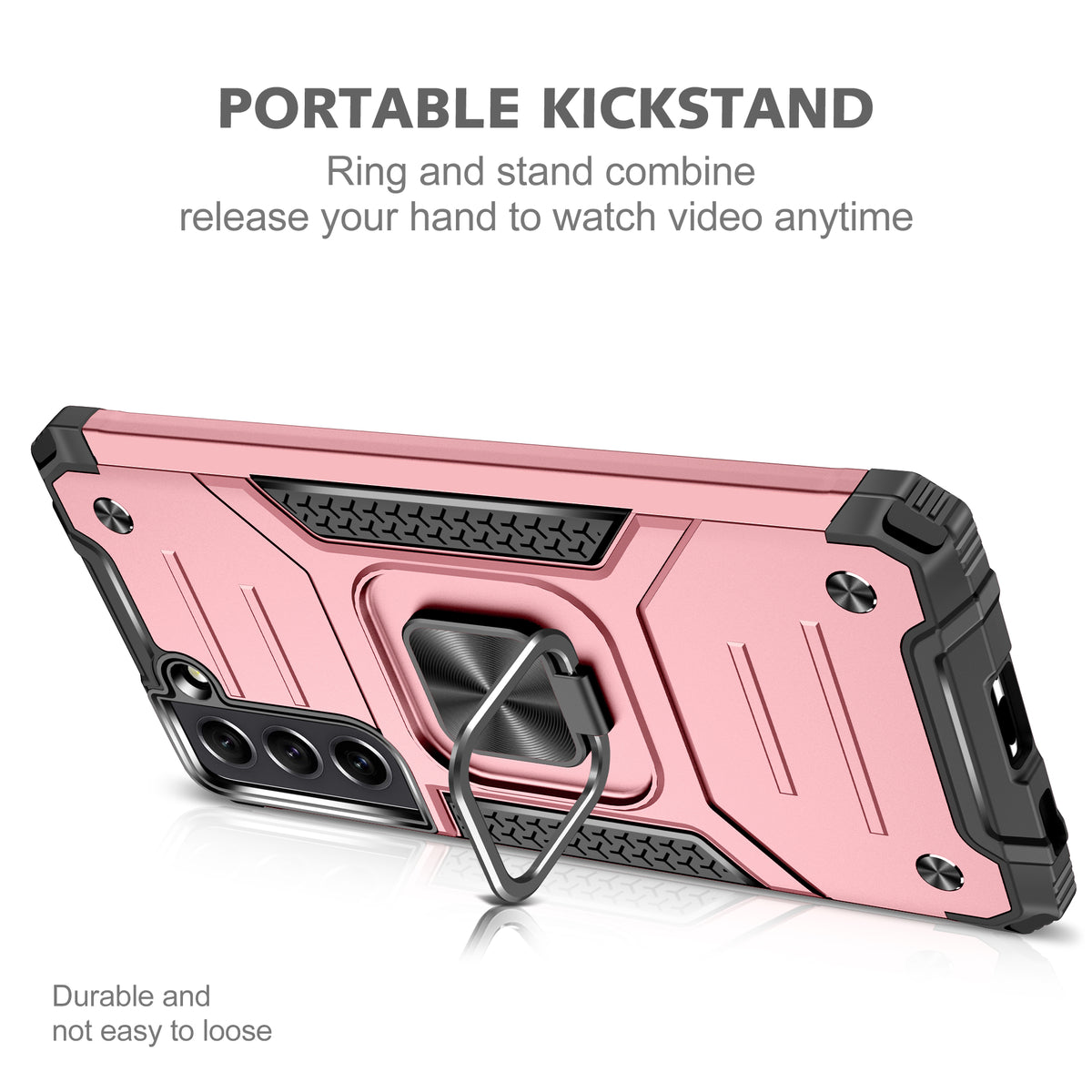 Samsung Galaxy S21 Rugged Tough Case Shockproof Hybrid Cover PINK