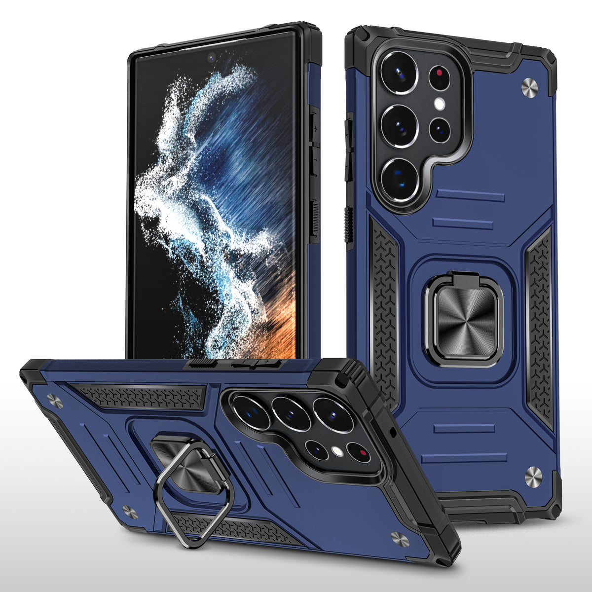Samsung Galaxy S22 Ultra Rugged Tough Case Shockproof Hybrid Cover BLUE