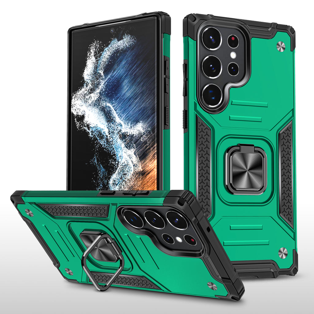 Samsung Galaxy S23 Ultra Rugged Tough Case Shockproof Hybrid Cover DARK GREEN