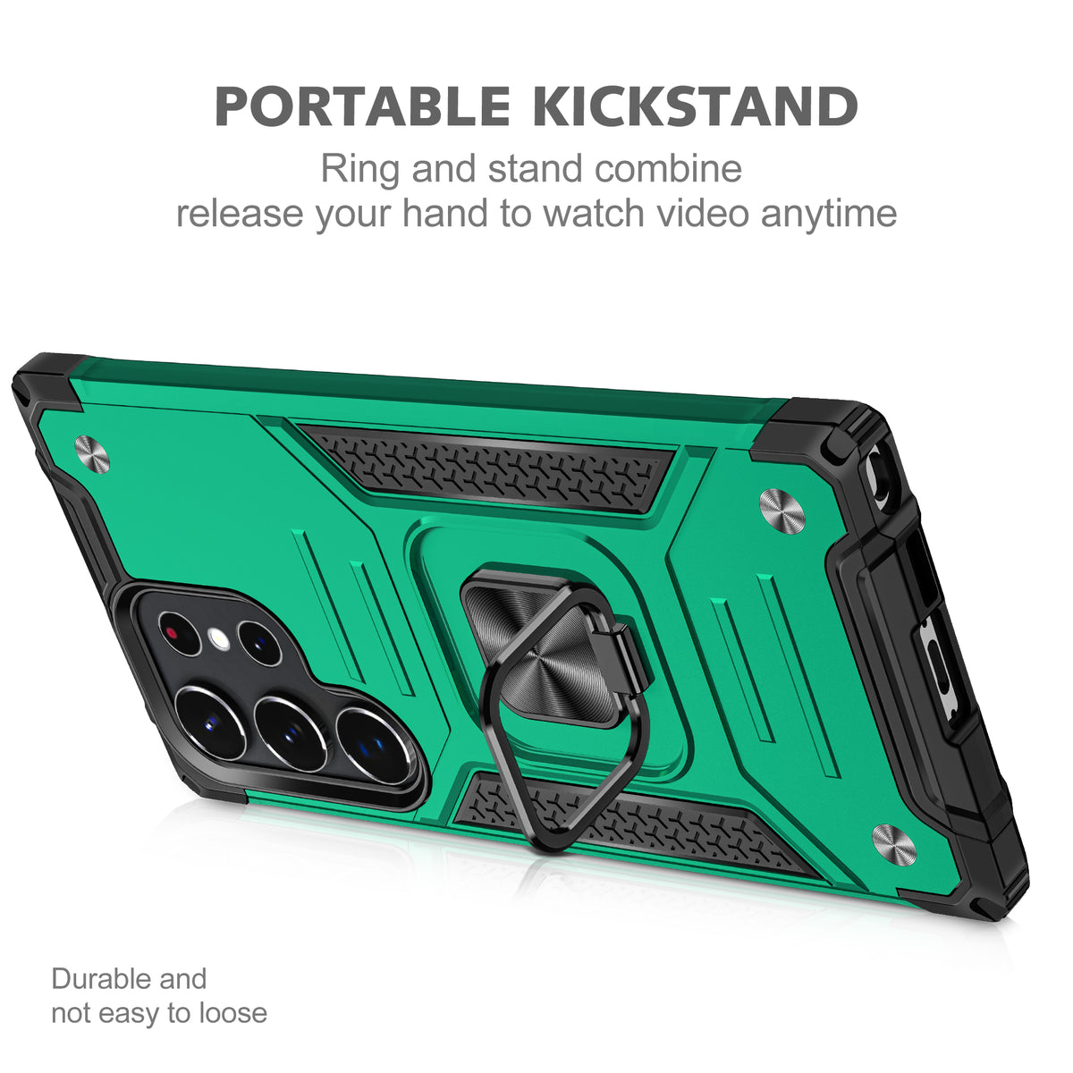 Samsung Galaxy S23 Ultra Rugged Tough Case Shockproof Hybrid Cover DARK GREEN