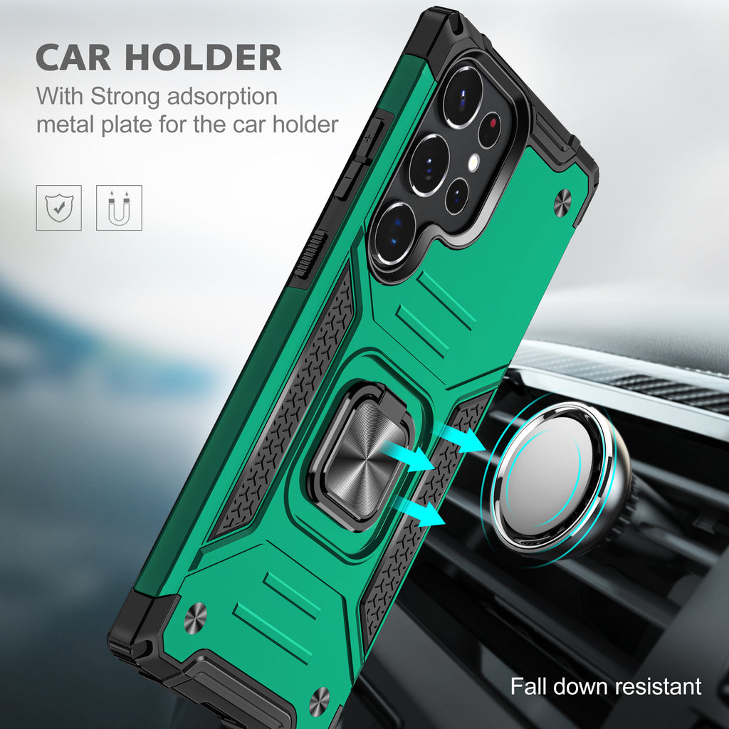 Samsung Galaxy S23 Ultra Rugged Tough Case Shockproof Hybrid Cover DARK GREEN