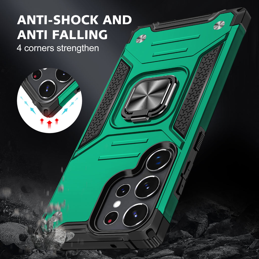Samsung Galaxy S23 Ultra Rugged Tough Case Shockproof Hybrid Cover DARK GREEN