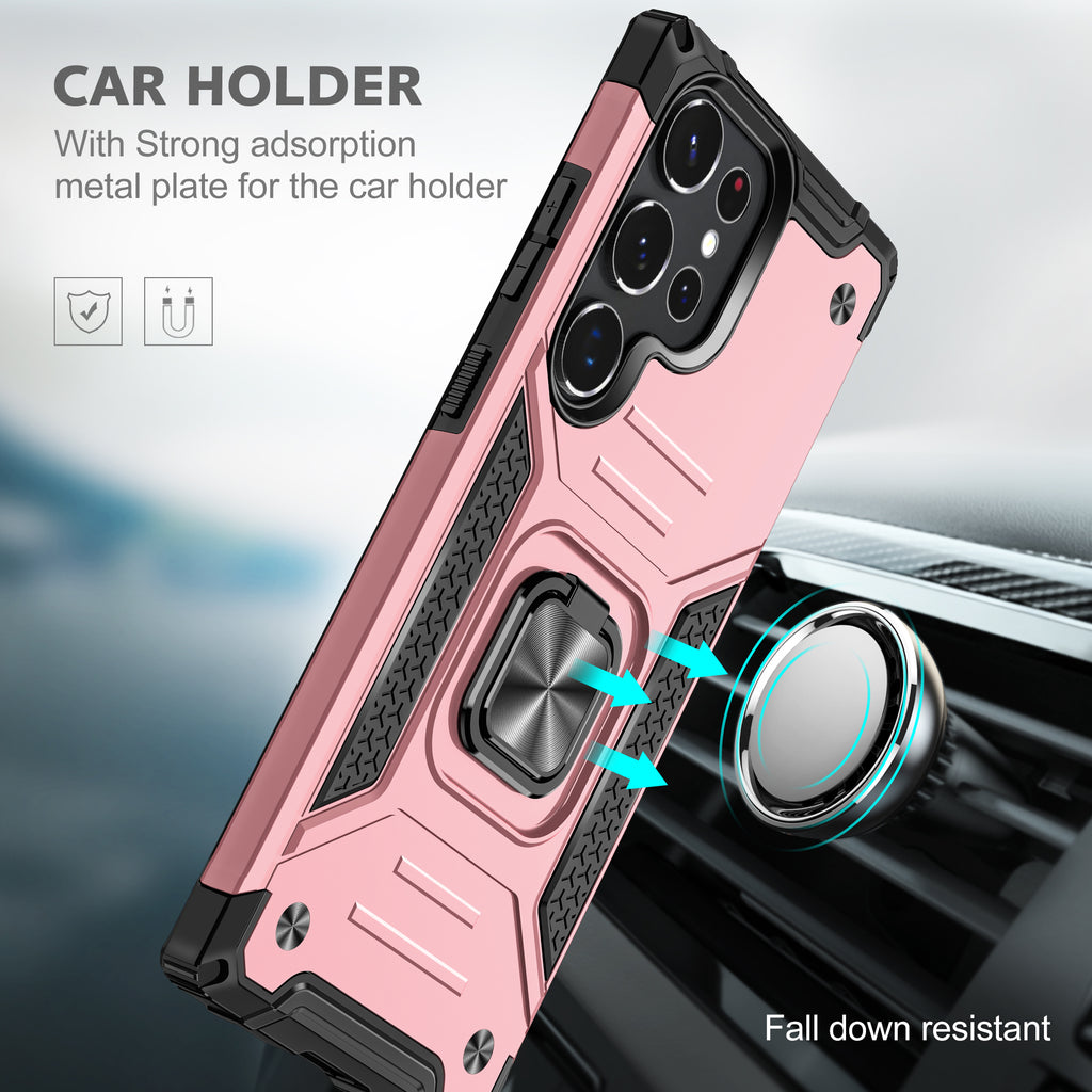 Samsung Galaxy S22 Ultra Rugged Tough Case Shockproof Hybrid Cover PINK