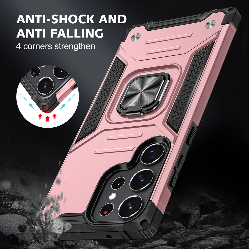 Samsung Galaxy S22 Ultra Rugged Tough Case Shockproof Hybrid Cover PINK