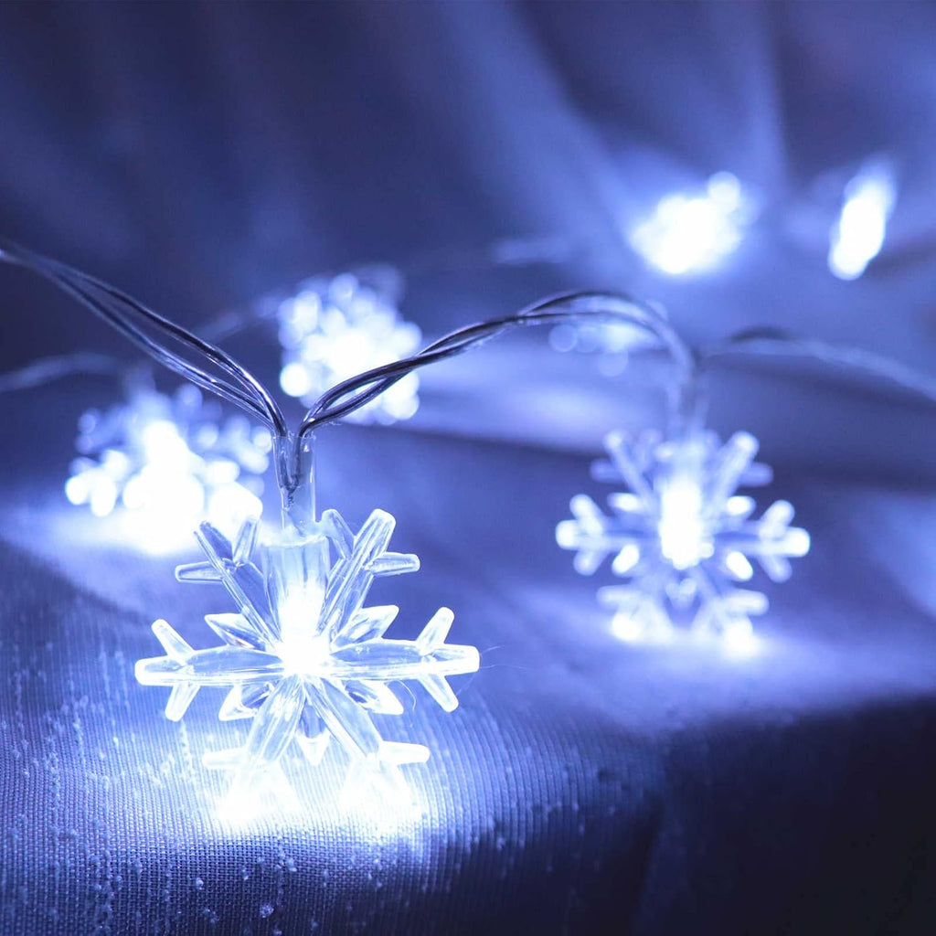 10M 80LEDs Christmas Fairy String Lights Christmas Tree Snowflake Lights Indoor Outdoor Xmas Decorations
