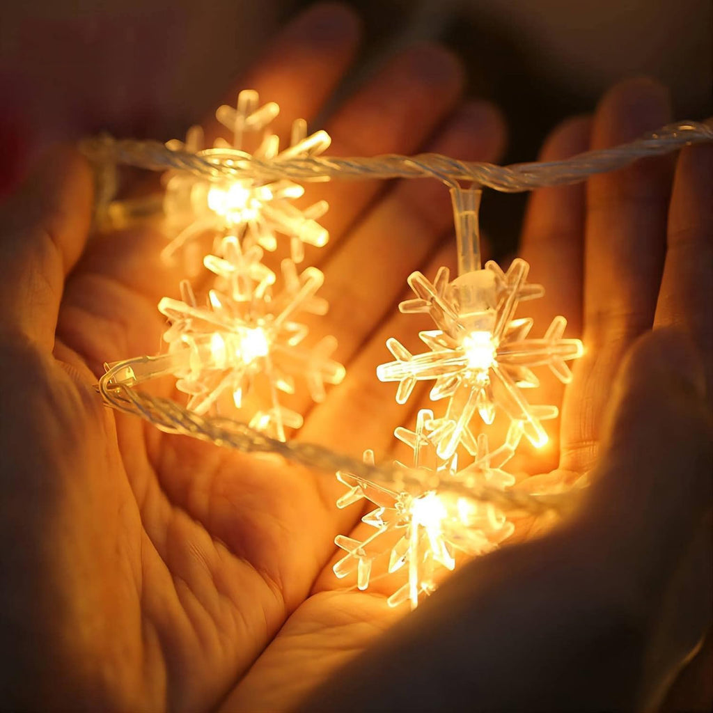10M 80LEDs Christmas Fairy String Lights Christmas Tree Snowflake Lights Indoor Outdoor Xmas Decorations