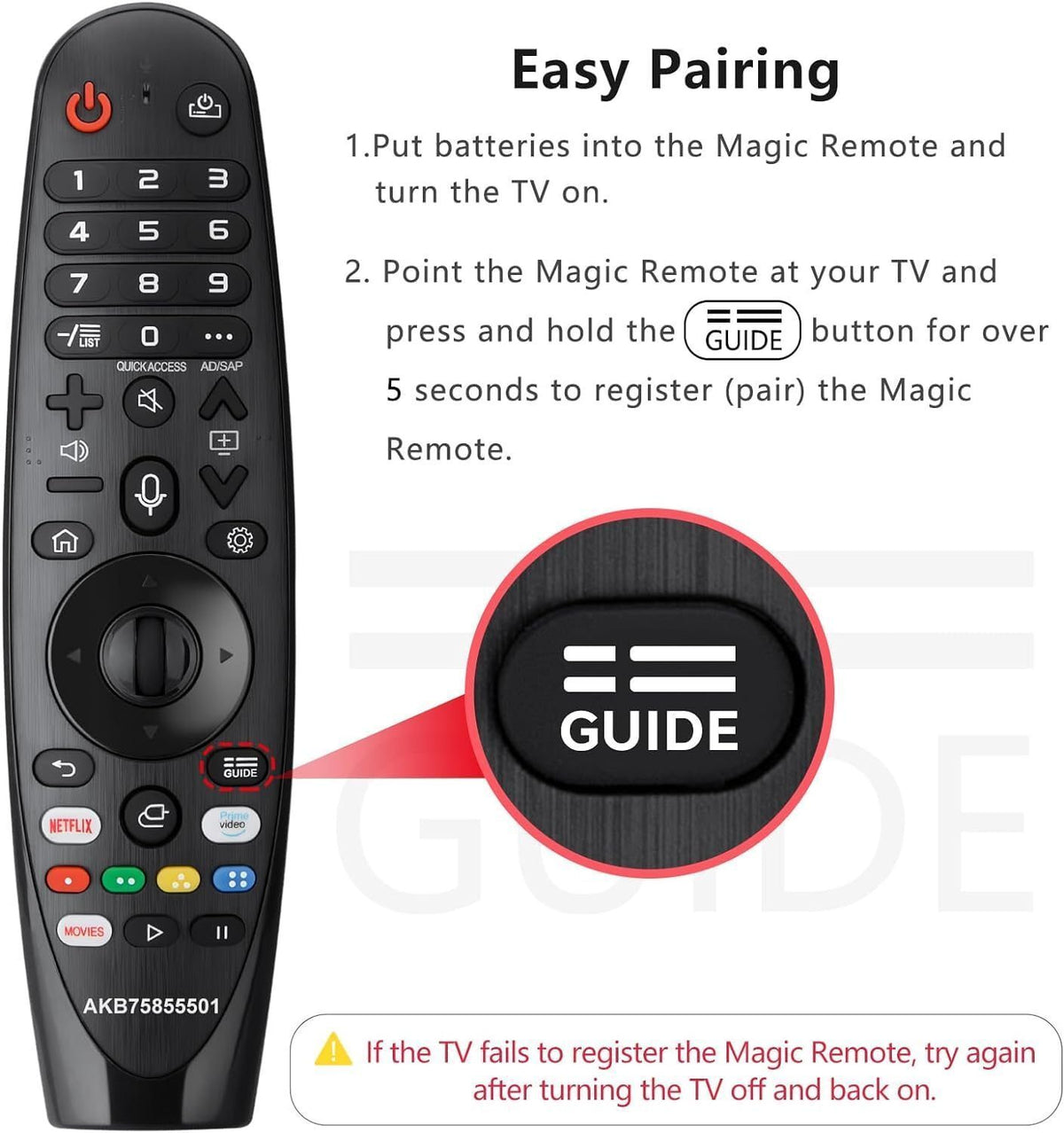 LG Smart TV Remote Replacement