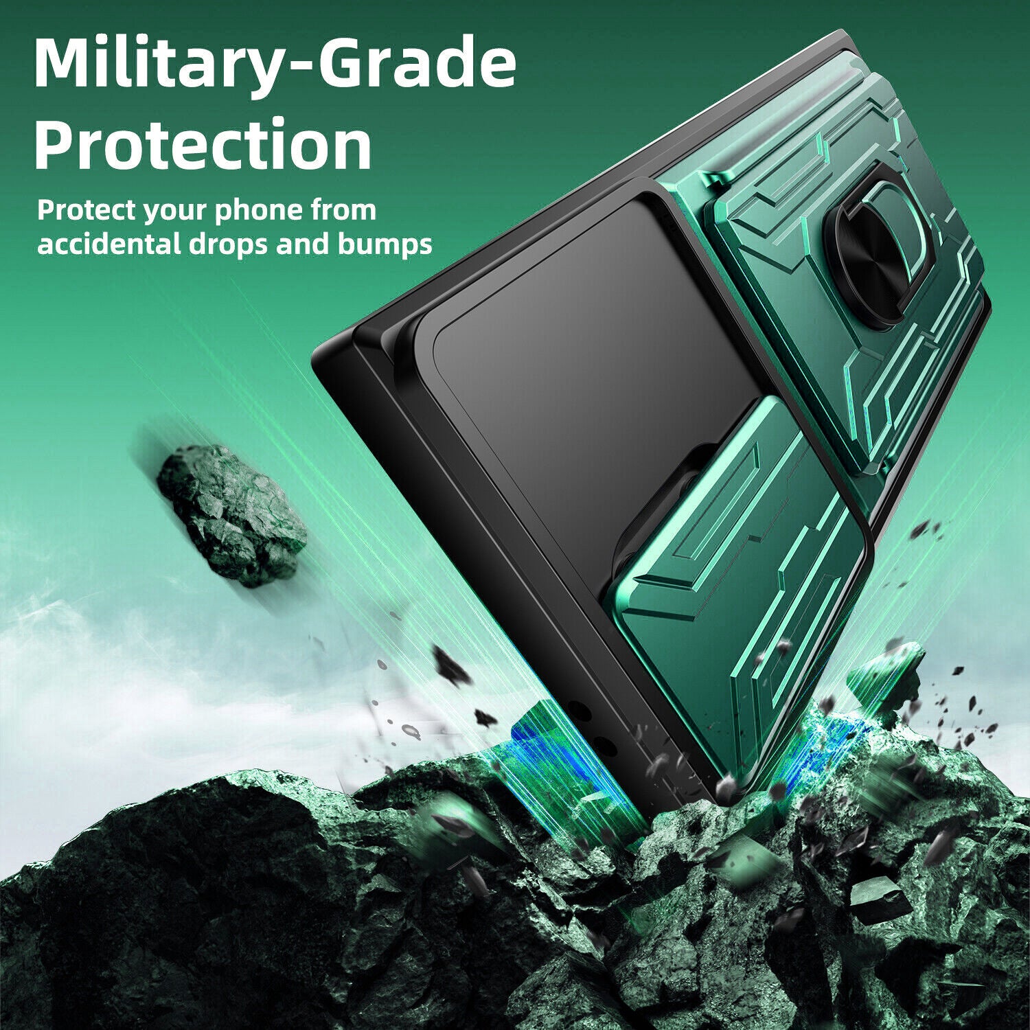 Samsung Galaxy S26 Ultra Rugged Shockproof Case Kickstand Card Cover GREEN