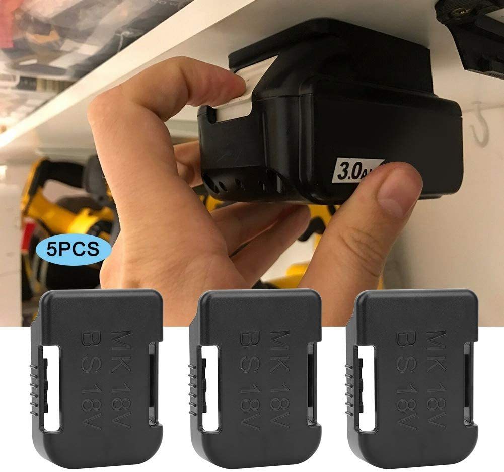 5 Pack Battery Holder Compatible with Makita Bosch 18V 14.4V