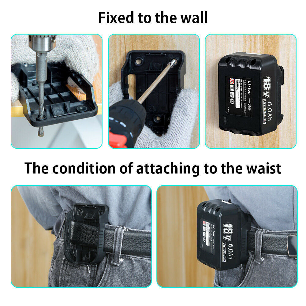 5 Pack Battery Holder Compatible with Makita Bosch 18V 14.4V