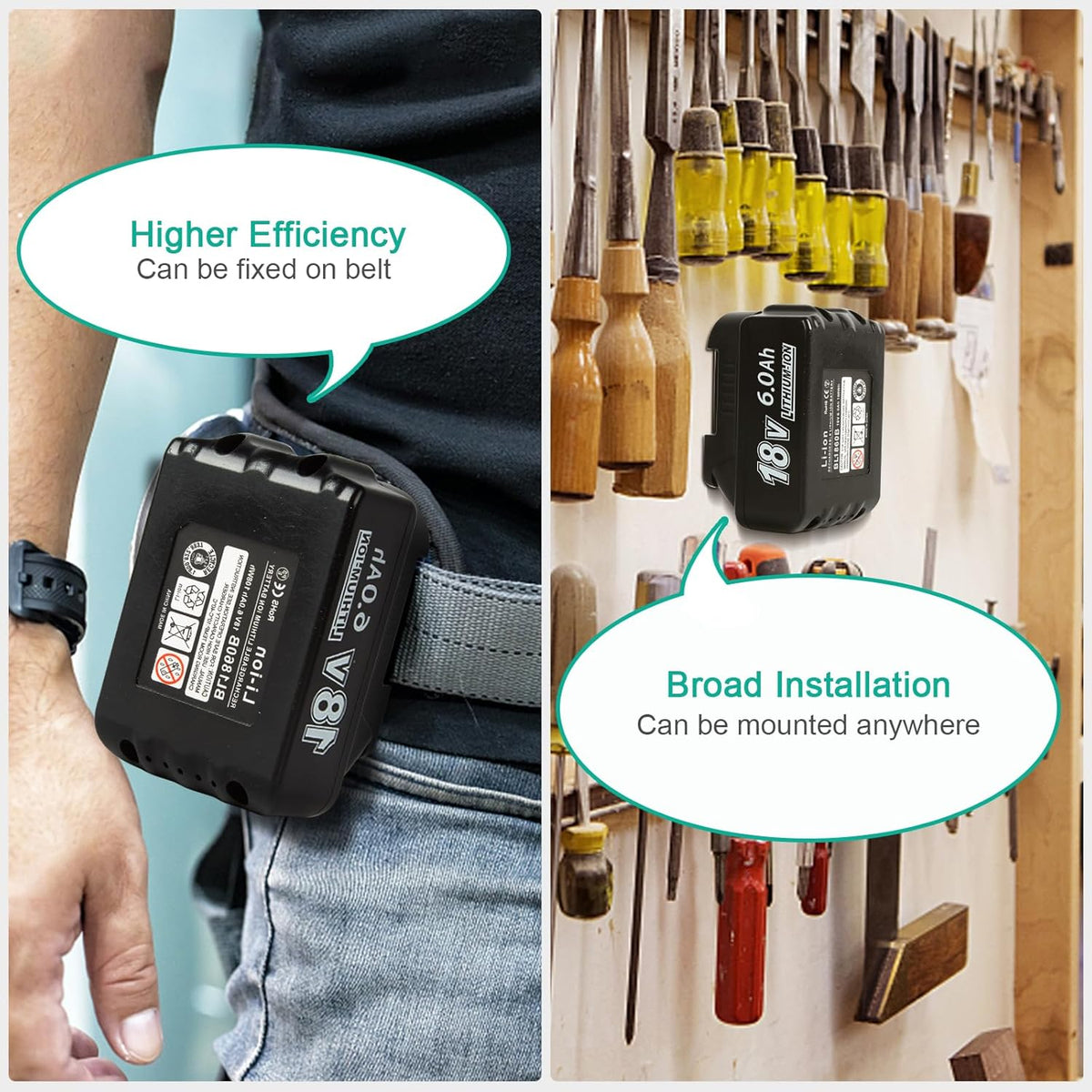 Makita 18V Battery Compatible Replacement 6.0Ah