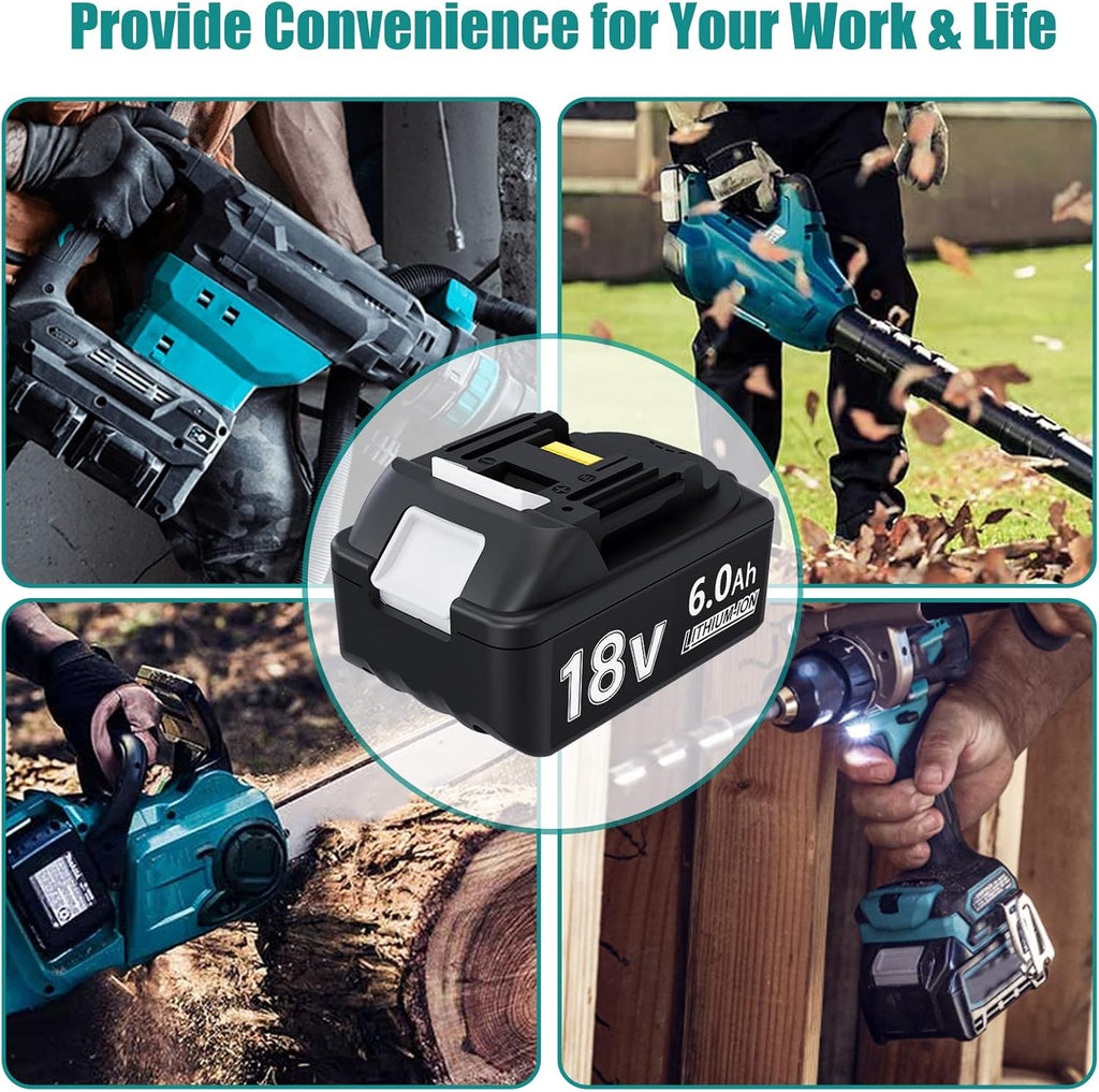 Makita 18V Battery Compatible Replacement 6.0Ah