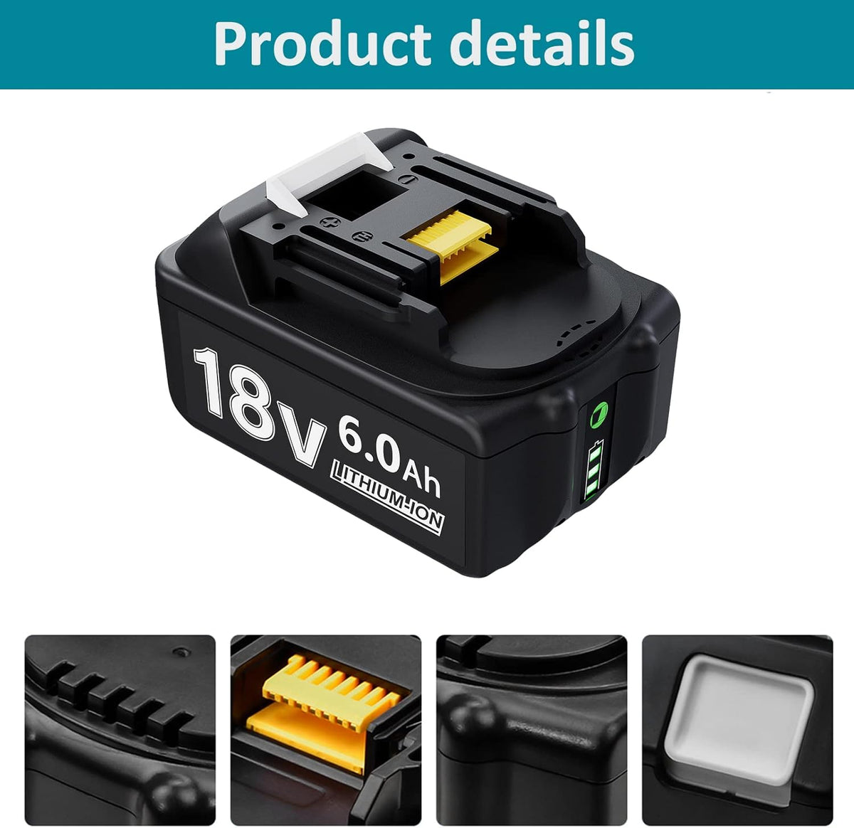 Makita 18V Battery Compatible Replacement 6.0Ah