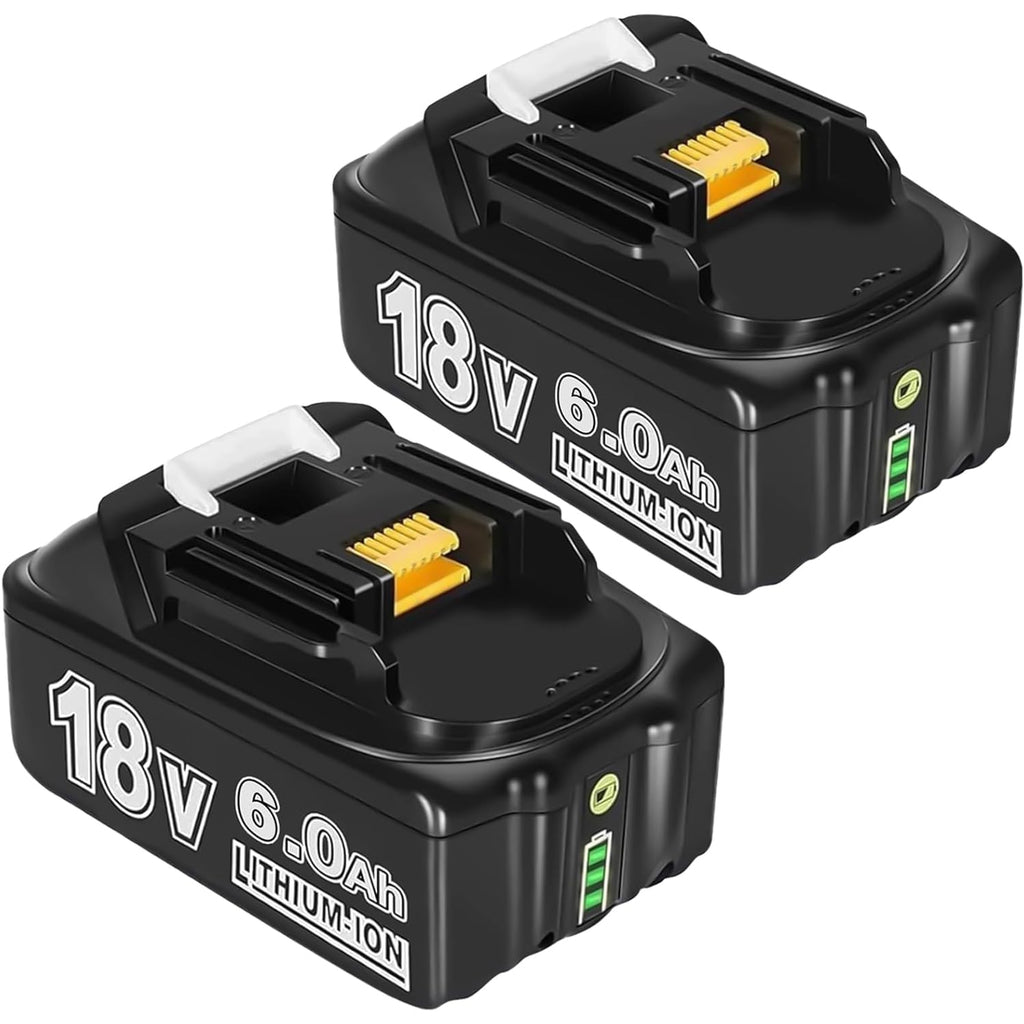 2X Makita 18V Battery Compatible Replacement 6.0Ah