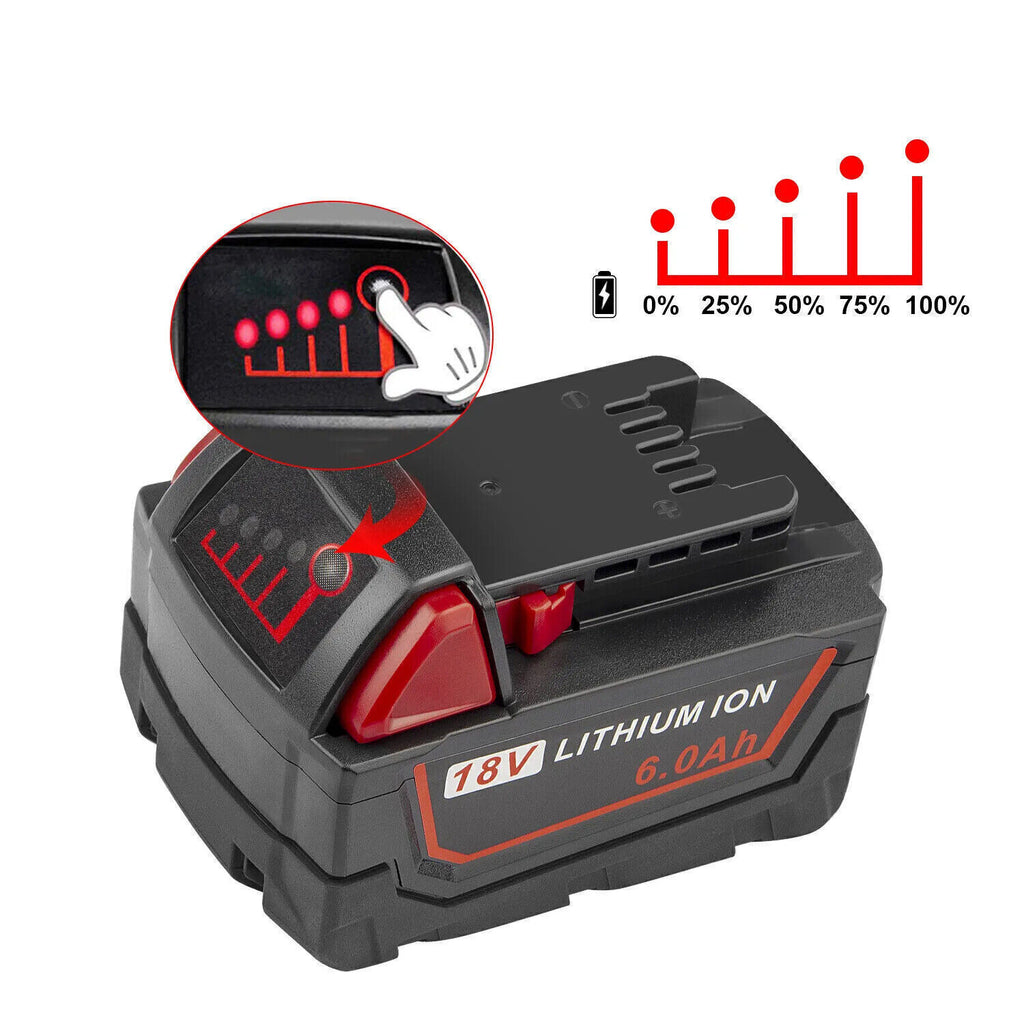 2X Milwaukee M18 Battery compatible Replacement 18V 6.0Ah