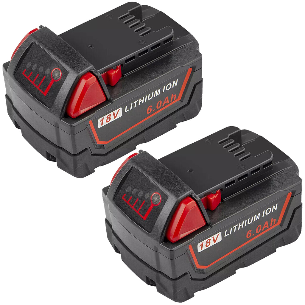 2X Milwaukee M18 Battery compatible Replacement 18V 6.0Ah