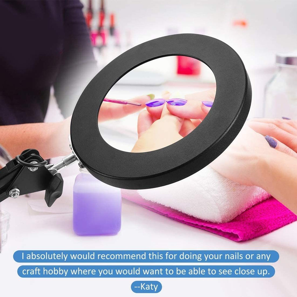 10X Magnifying Lamp with Light LED 2-in-1 Desk Lamp and Clamp Magnifier