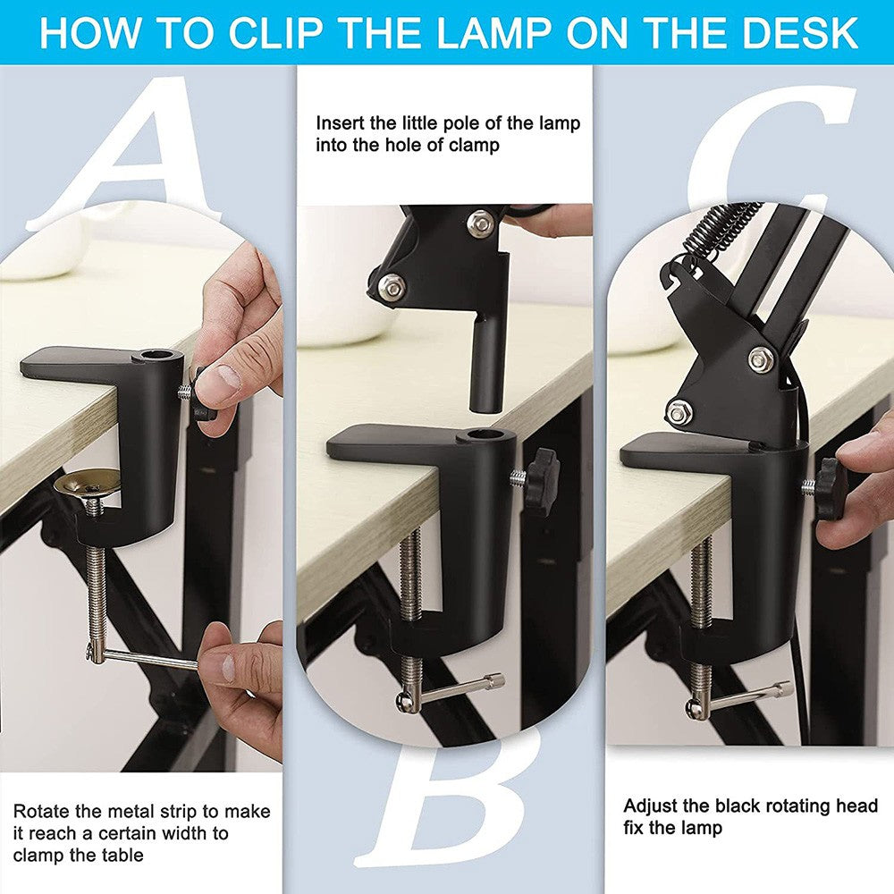 10X Magnifying Lamp with Light LED 2-in-1 Desk Lamp and Clamp Magnifier
