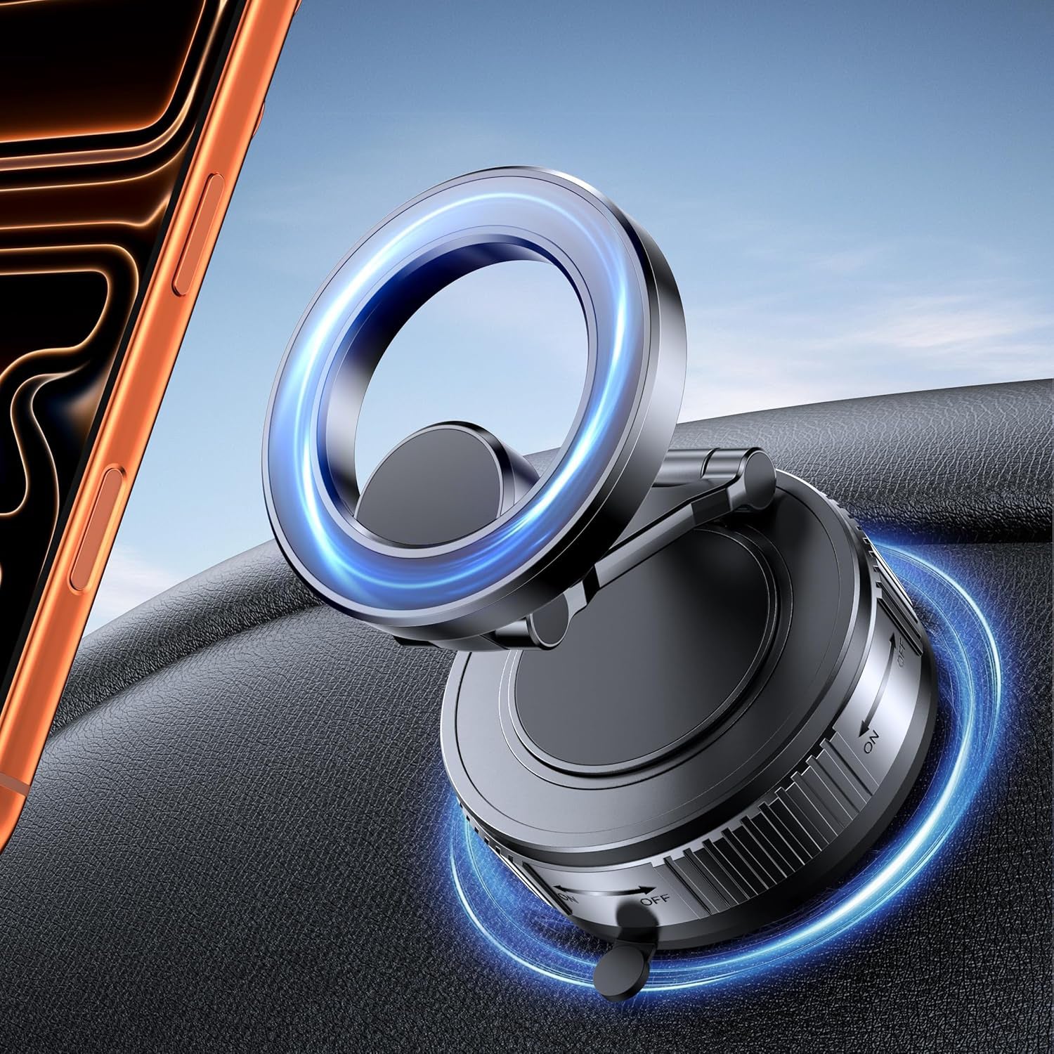 MagSafe Compatible Suction Car Phone Mount