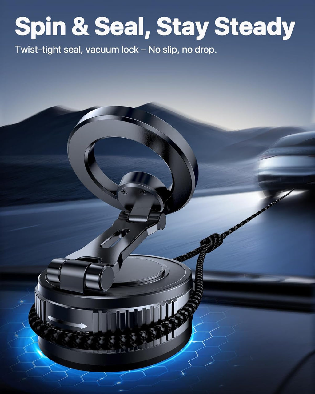 MagSafe Compatible Suction Car Phone Mount