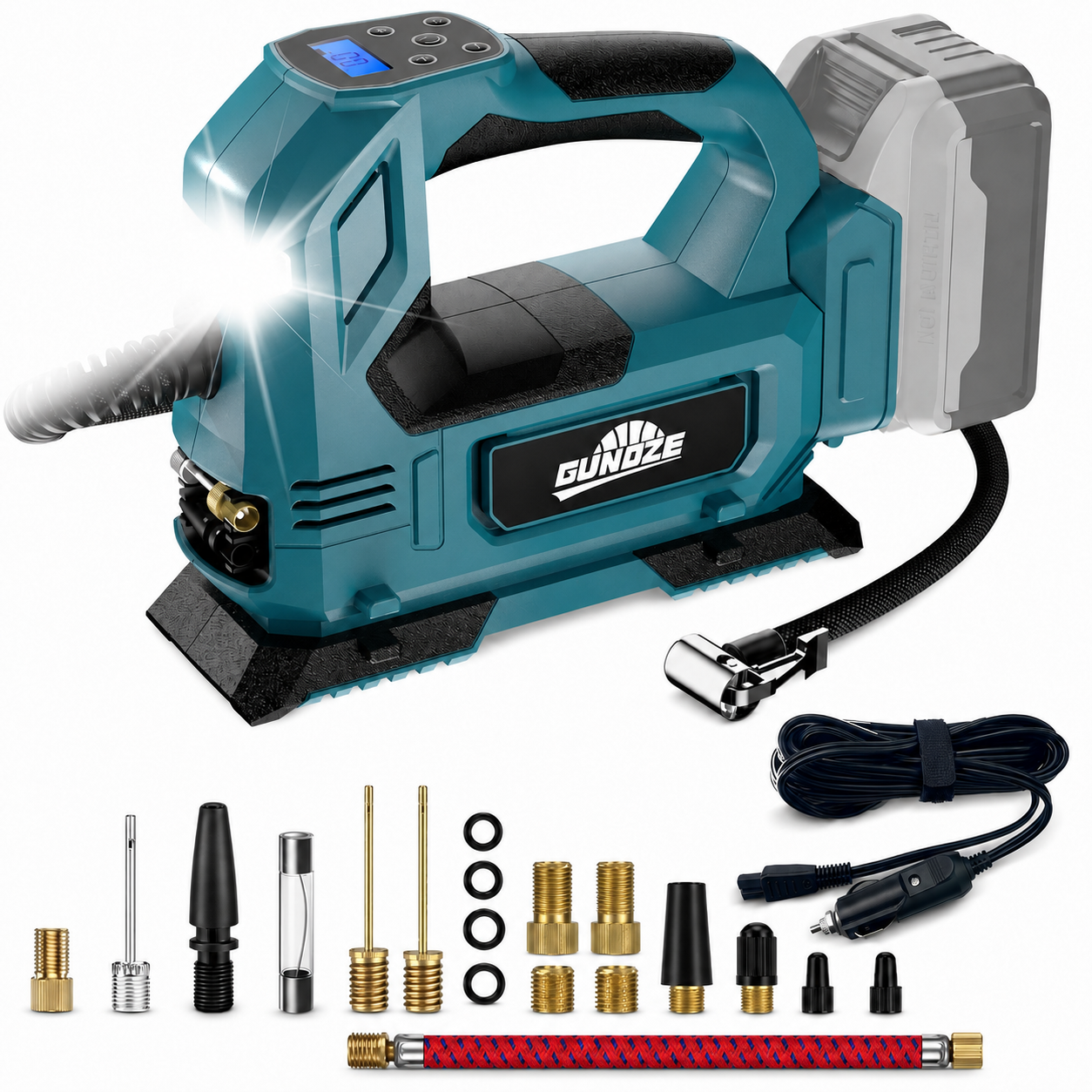 Cordless Tyre Inflator Air Compressor Compatible with Makita 18V Battery