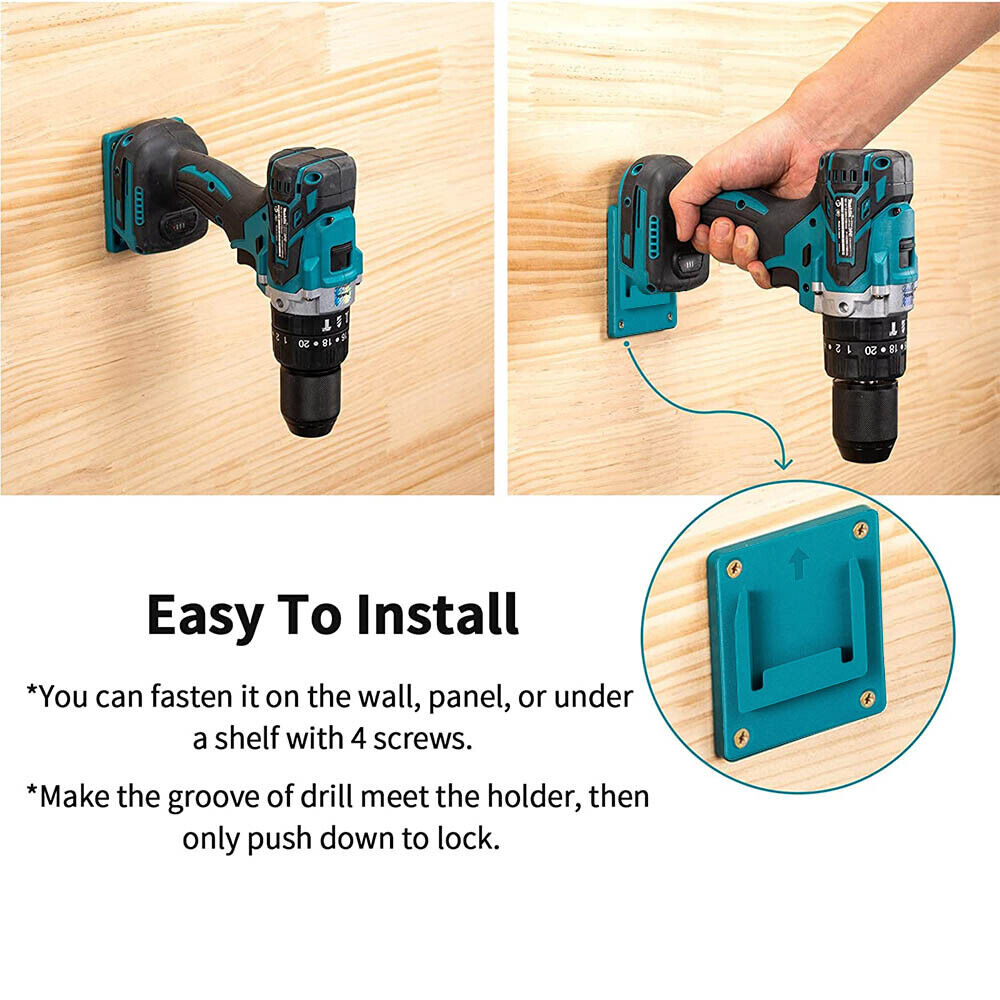 Compatible Blue Makita Power Tool Wall Holder Clip Storage Mount Rack Hanger Table