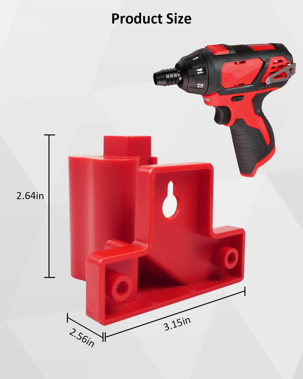5Pcs Wall Mount Tool Holders for Milwaukee M12 [Red]