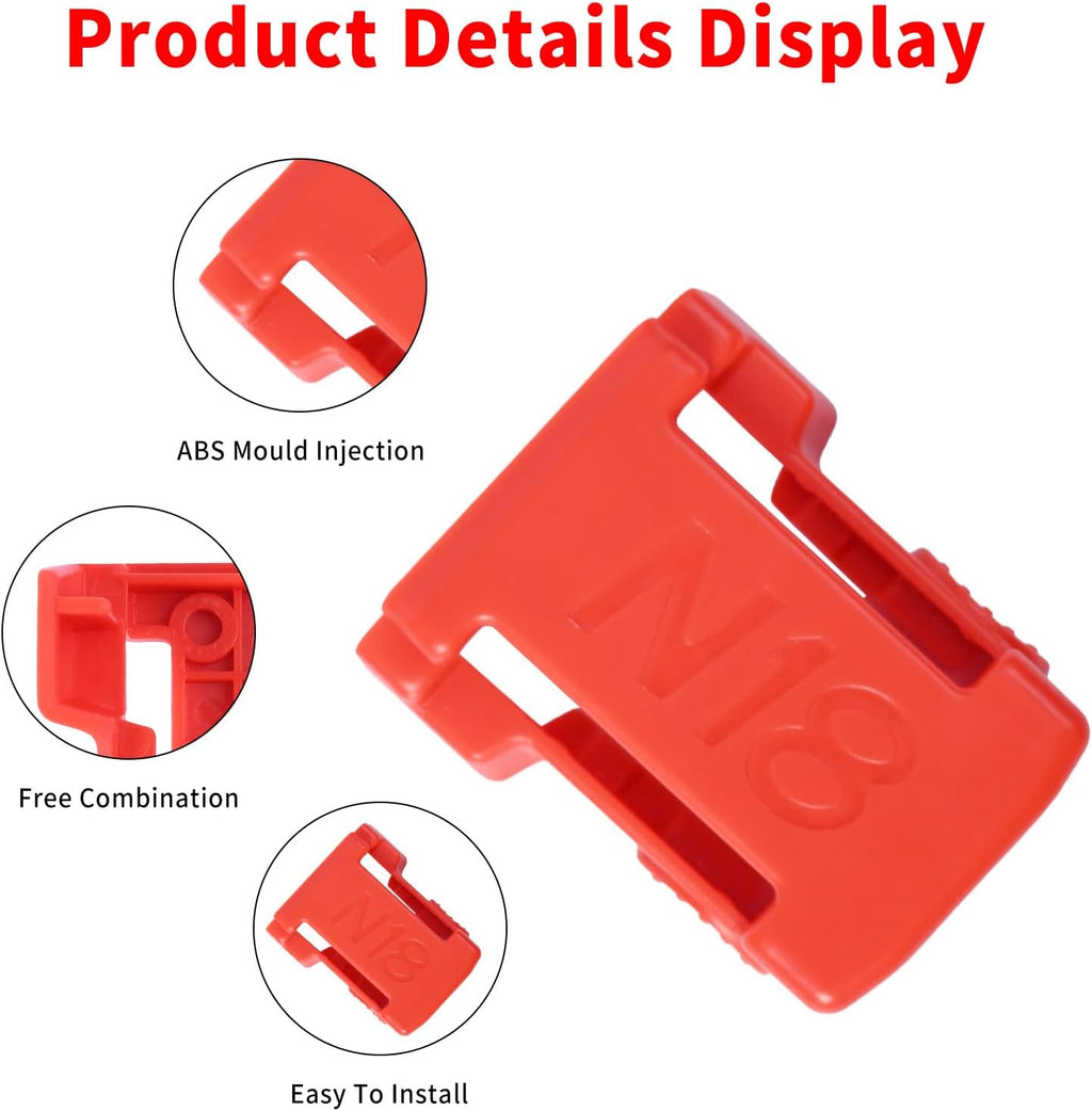 5 Pack Battery Holder Wall Mount Storage Rack for Milwaukee 18V Batteries