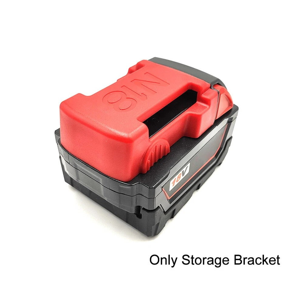5 Pack Battery Holder Wall Mount Storage Rack for Milwaukee 18V Batteries
