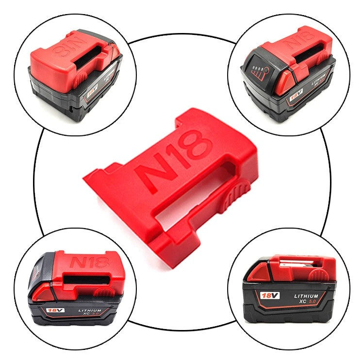 5 Pack Battery Holder Wall Mount Storage Rack for Milwaukee 18V Batteries