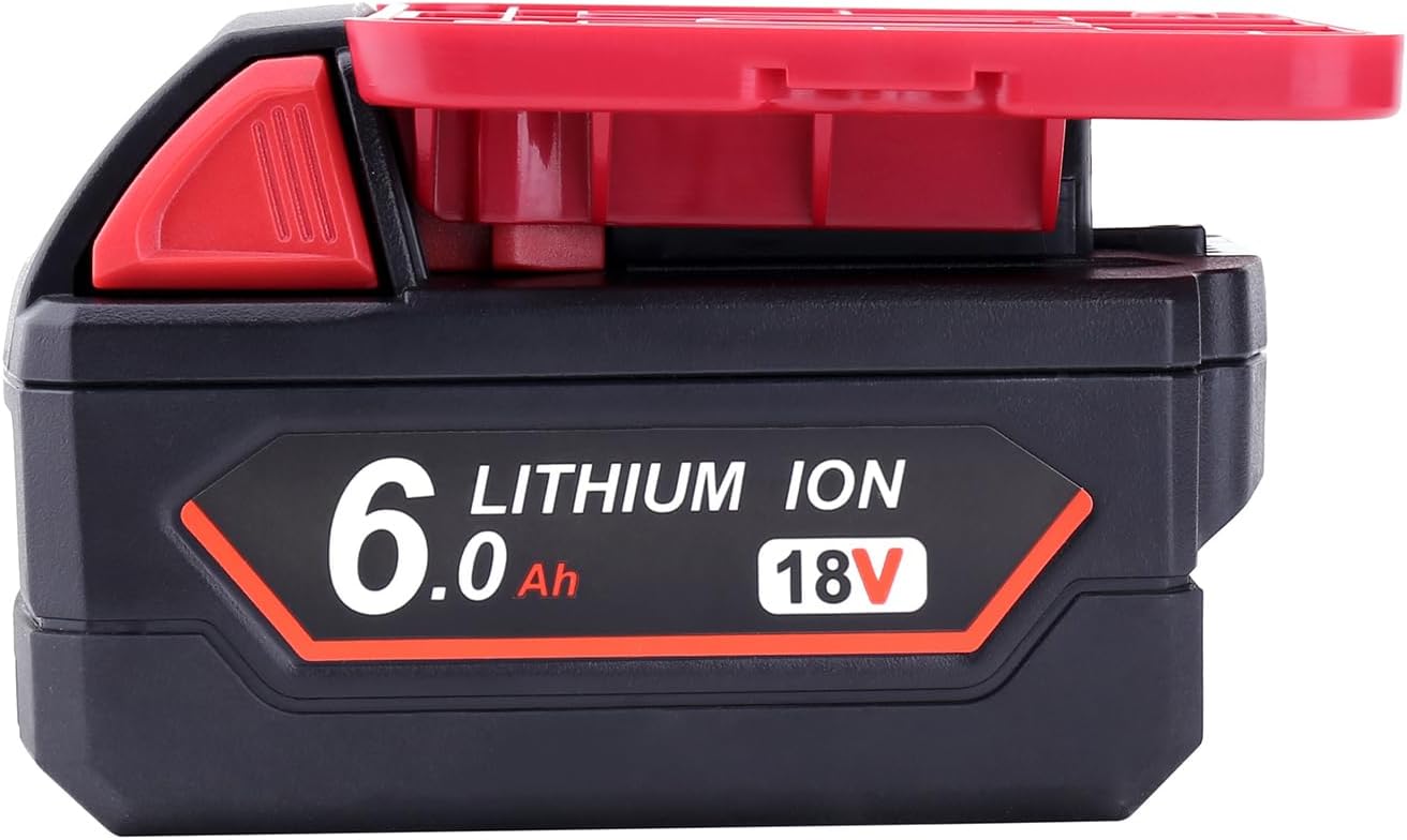 6Pcs Wall Mount Battery Holders for Milwaukee M18 [Red]