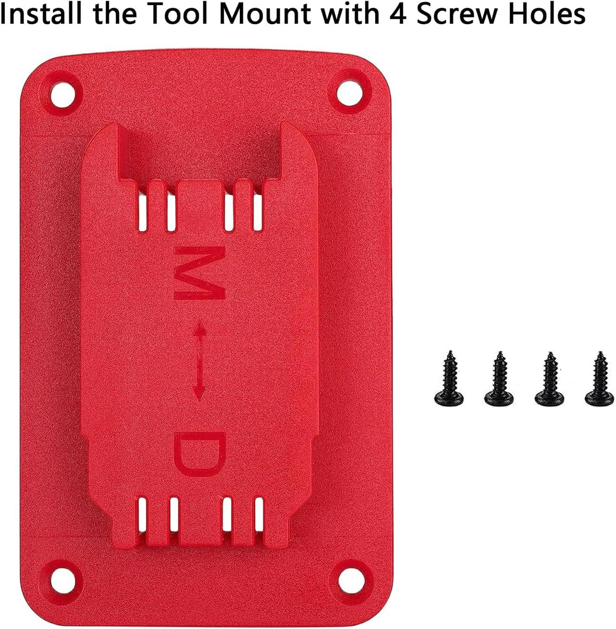 5Pcs Wall Mount Tool Holders for DeWalt 20V Milwaukee M18 [Red]