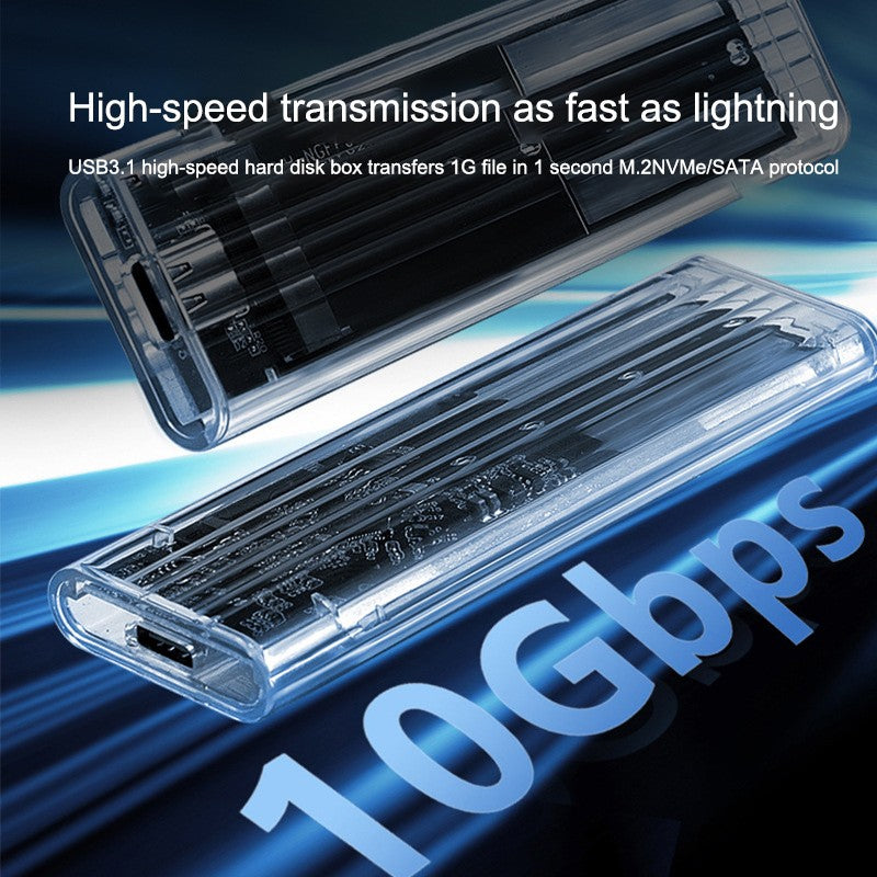 M.2 NVME SATA 10Gbps SSD Hard Drive Enclosure